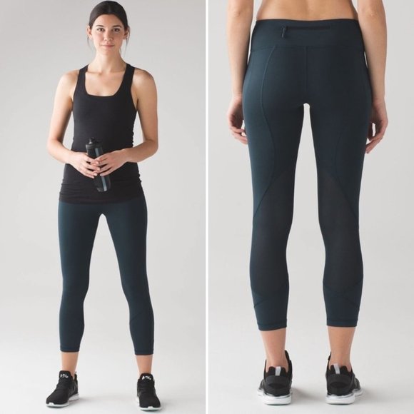 lululemon athletica Pants - Lululemon Pace Rival Crop Running Tights Size 4